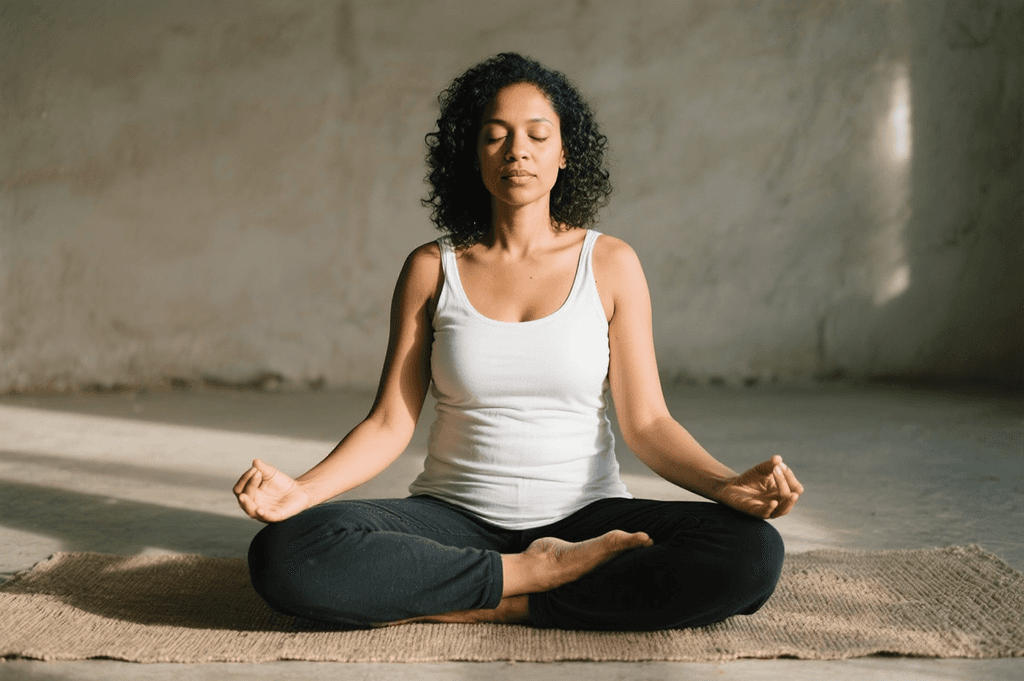 Woman meditating