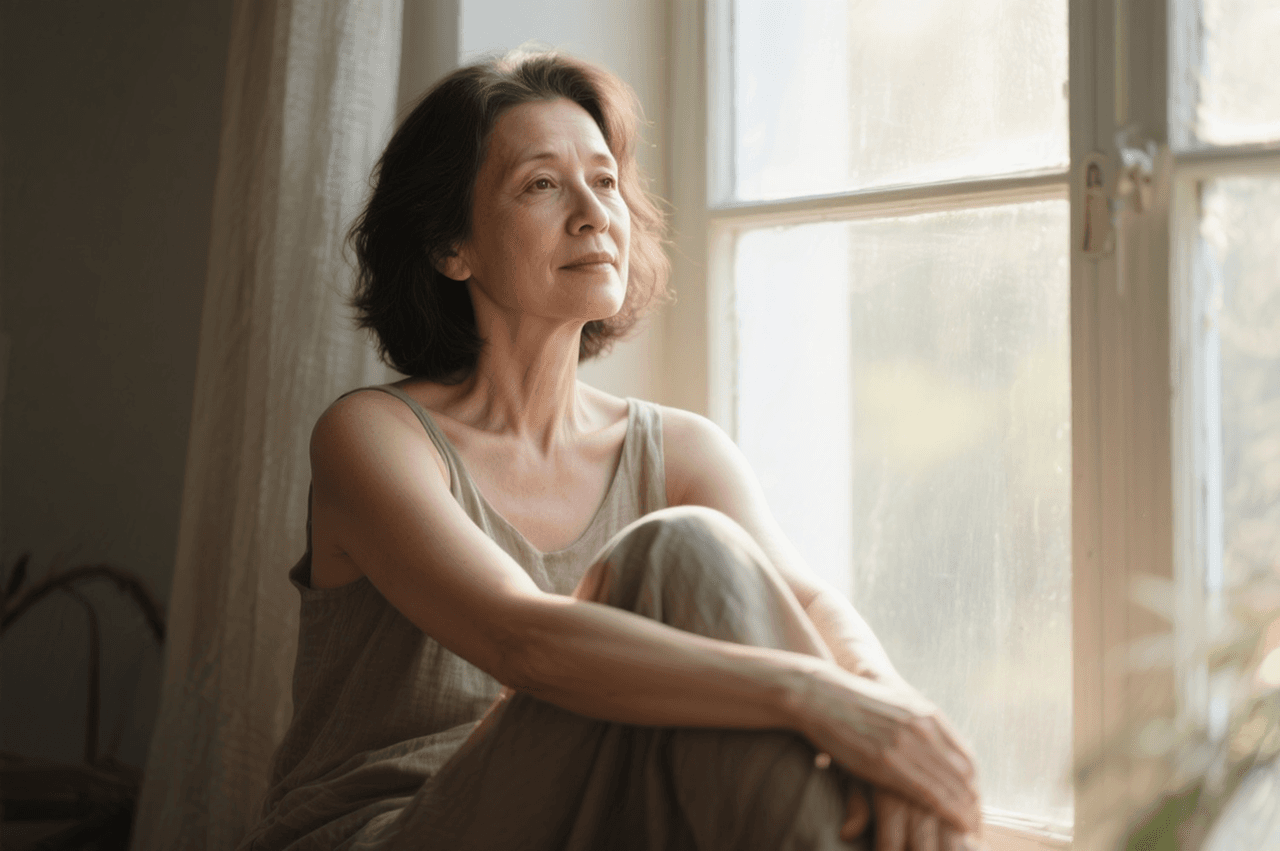 Woman on the windowsill